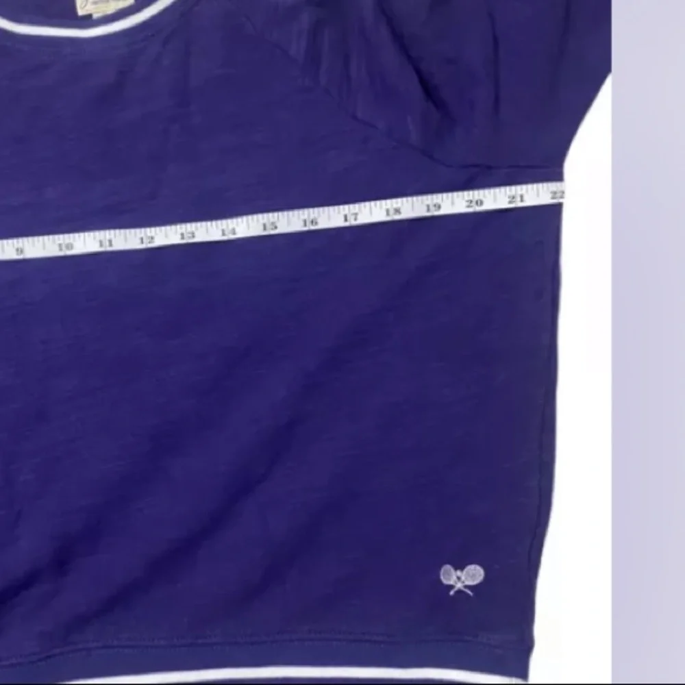 J Crew Vintage cotton terry crewneck pullover with tennis embroidery - Picture 6 of 8